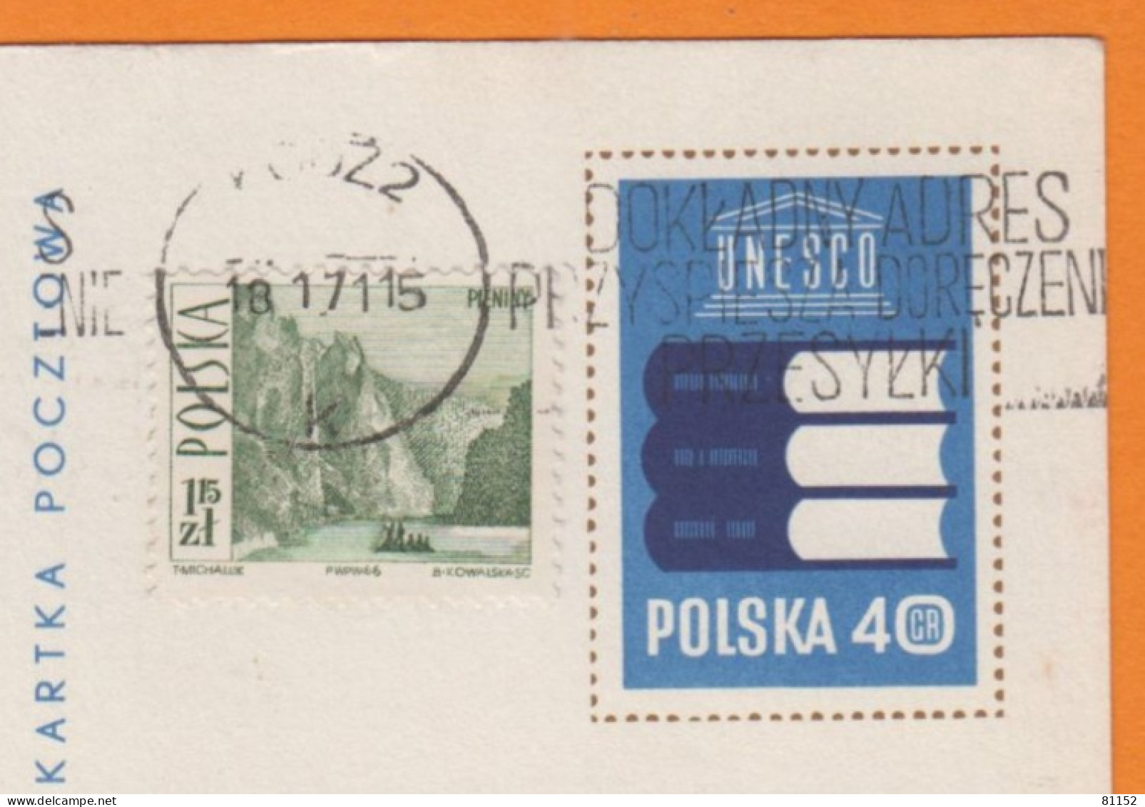 POLOGNE  Entier UNESCO  POLSKA 4 Cr   De LODZ   + Complément 1.15 Zl    1971   Pour  PARIS - Stamped Stationery