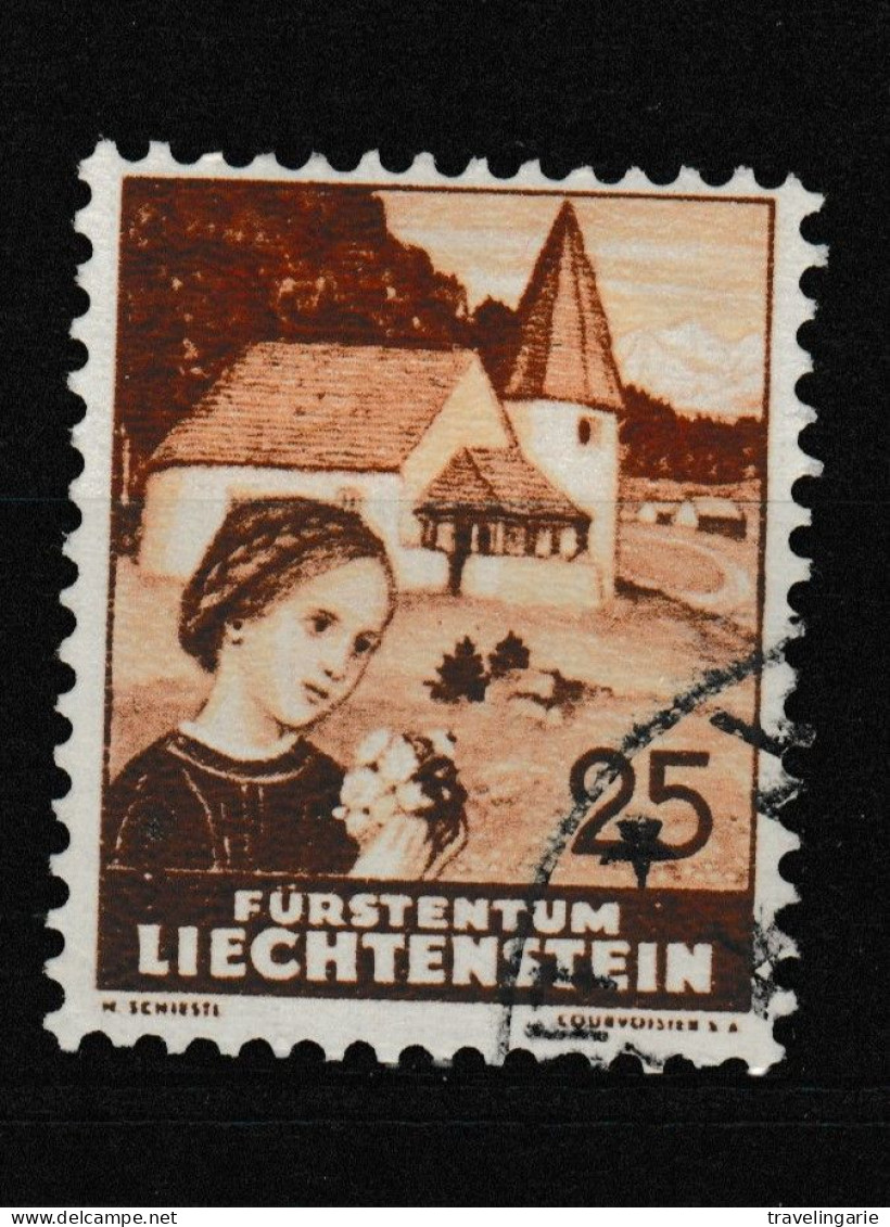 Liechtenstein 1937 Kapel Van Steg 25R ° - Oblitérés