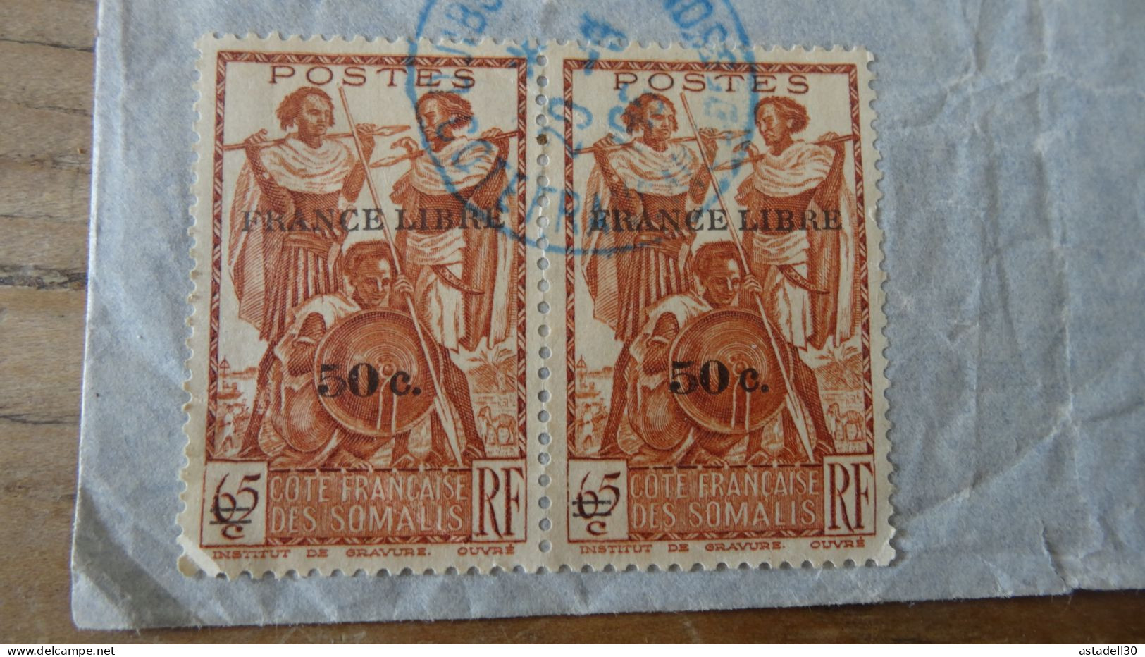 Enveloppe DJIBOUTI Pour MARSEILLE 1950  ................ Boite-1 ........... 595 - Brieven En Documenten