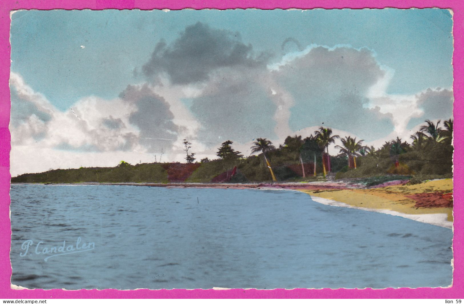 294244 / France - SerieLuxe GUADELPUPE Un Coucher De Soleil "Sunset" PC 1961 USED 20 Fr. Marianne Of Muller - 1955-1961 Marianne Van Muller