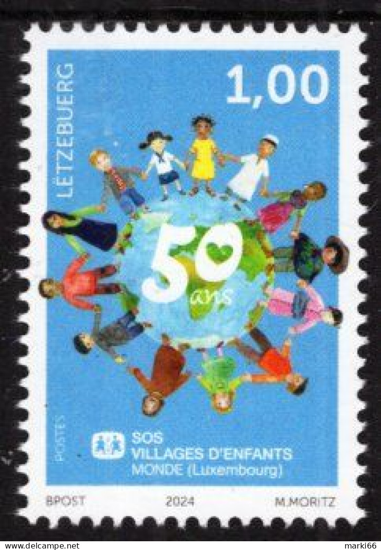 Luxembourg - 2024 - SOS Children's Villages - 50 Years - Mint Stamp - Neufs