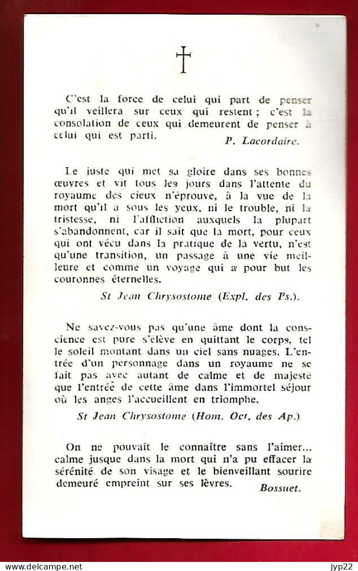 Image Pieuse Faire Part Décès Monseigneur Charles Martin  Lagier 31-01-1958 - Lille Gniezno Nicham El Anouar Liban ... - Devotion Images