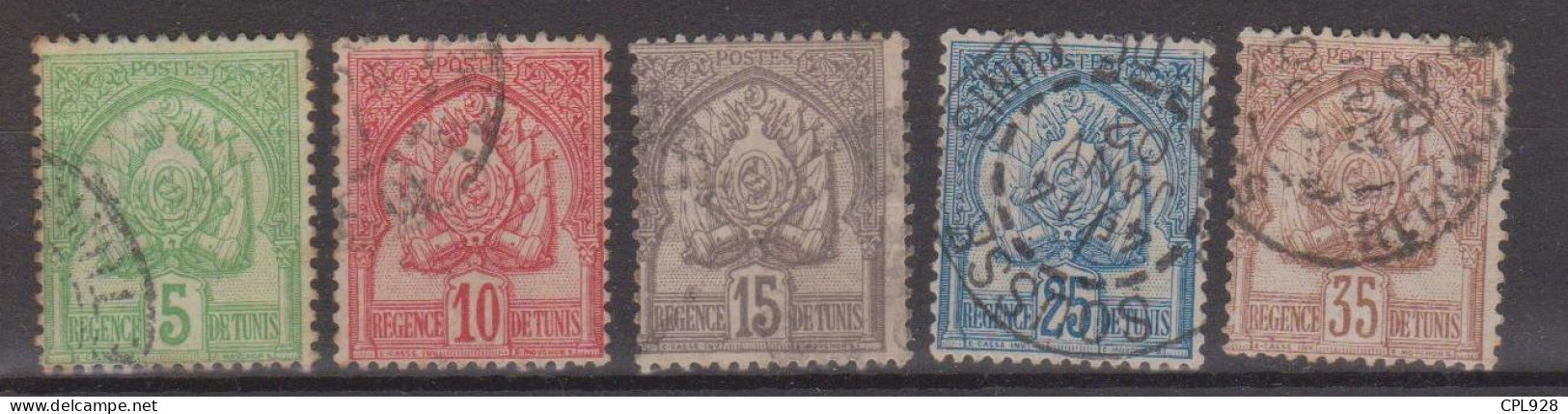 Tunisie N° 22 à 26 - Used Stamps