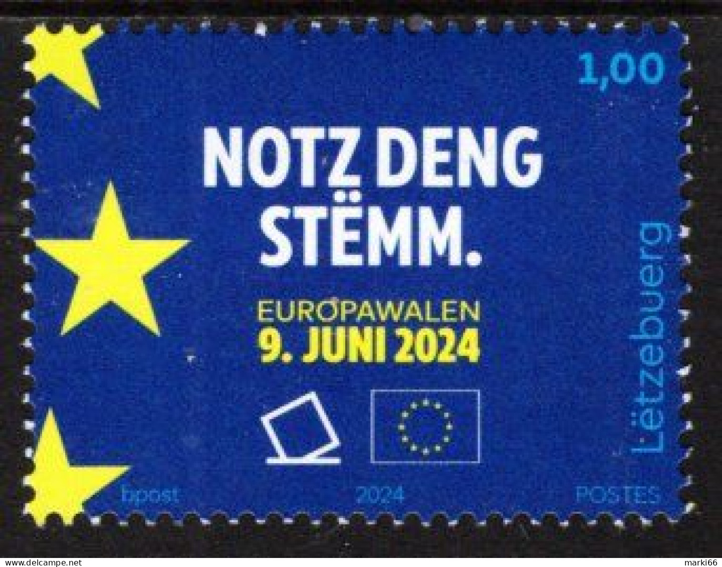 Luxembourg - 2024 - European Elections '24 - Mint Stamp - Nuevos