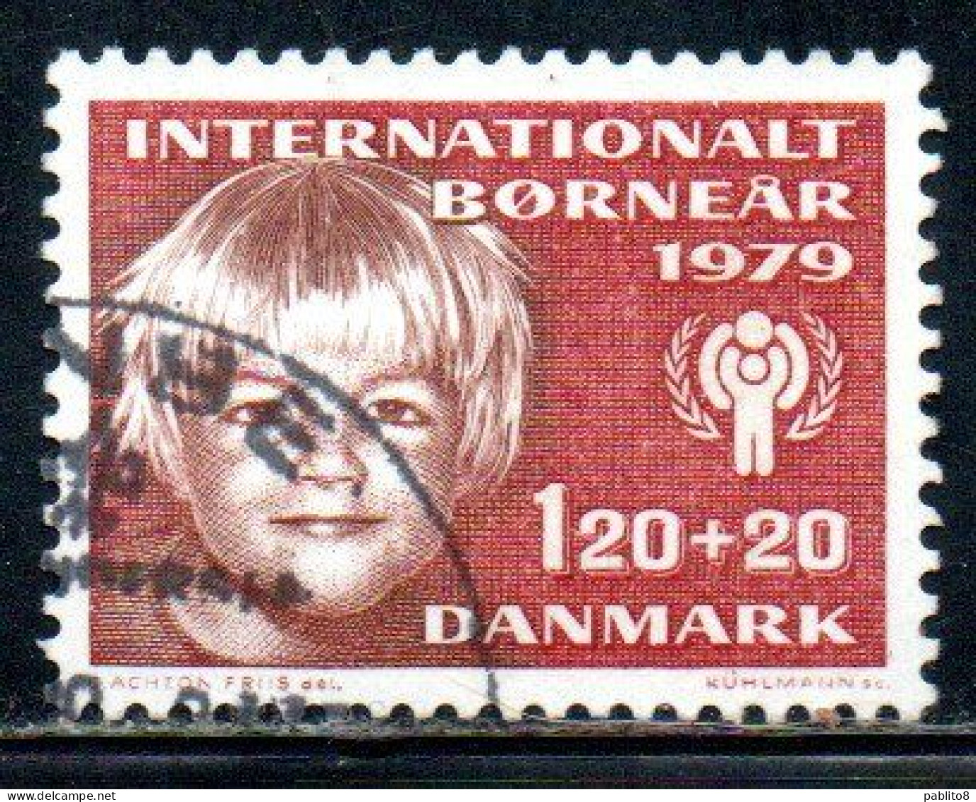 DANEMARK DANMARK DENMARK DANIMARCA 1979 INTERNATIONAL YEAR OF THE CHILD IYC 120 + 20o USED USATO OBLITERE' - Oblitérés