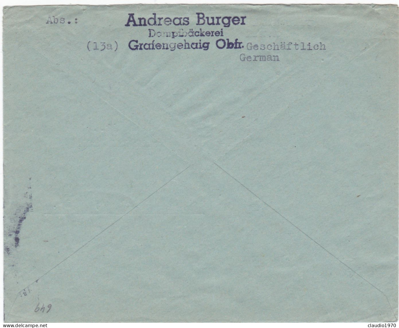 GERMANIA - STORIA POSTALE - BUSTA - - Other & Unclassified