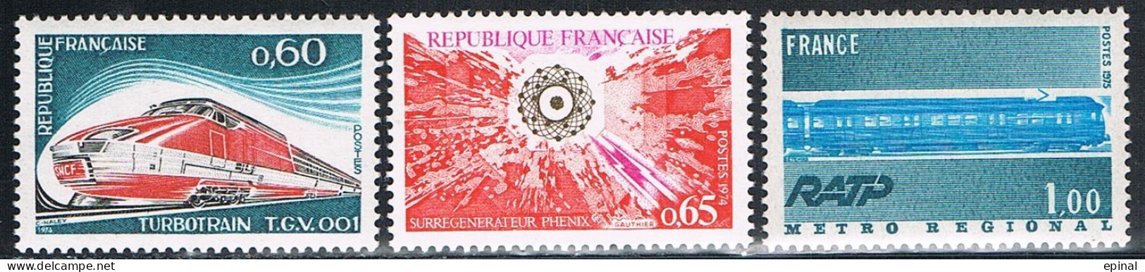FRANCE : N° 1802-1803-1804 ** (Grandes Réalisations) - PRIX FIXE - - Unused Stamps
