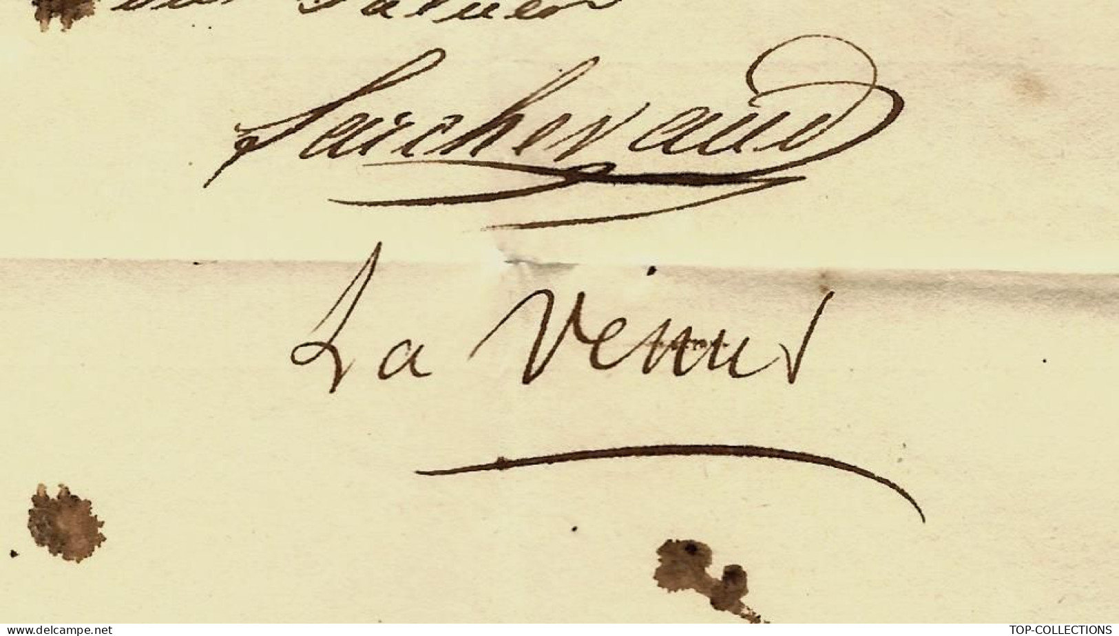 NAVIGATION GRANDE MAREE 1833  LE HAVRE DE GRACE LARCHEVAUD Capitaine Navire La Vénus Pour Elisée Raba Armateur Bordeaux - 1800 – 1899