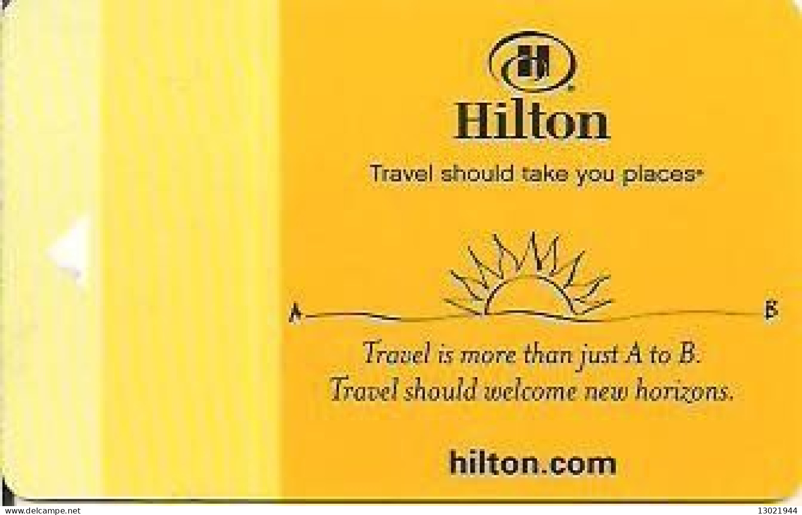 STATI UNITI  KEY HOTEL   Hilton - Travel Should Take You Places - Sun - Chiavi Elettroniche Di Alberghi