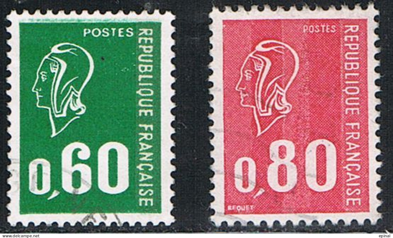 FRANCE : N° 1814 Et 1816 Oblitérés (Marianne De Béquet) - PRIX FIXE - - 1971-1976 Marianne Of Béquet