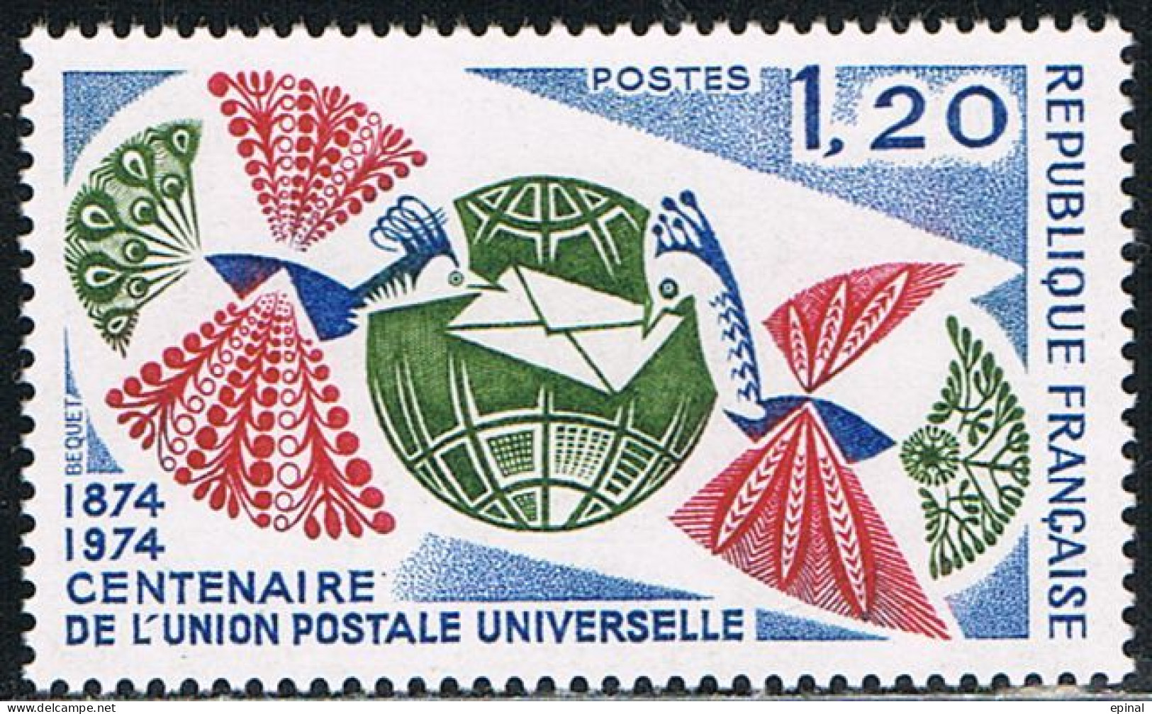 FRANCE : N° 1817 ** (Centenaire De L'U.P.U.) - PRIX FIXE - - Unused Stamps