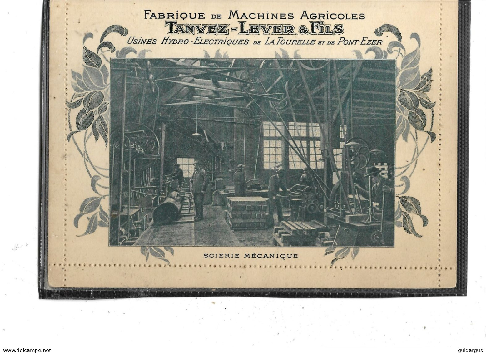 22-GUINGAMP- Une Vue Animée De " LA SCIERIE-MECANIQUE  " Des Ets TANVEZ-LEVER Fils-Fabrique De Machines-Agricoles- - Guingamp