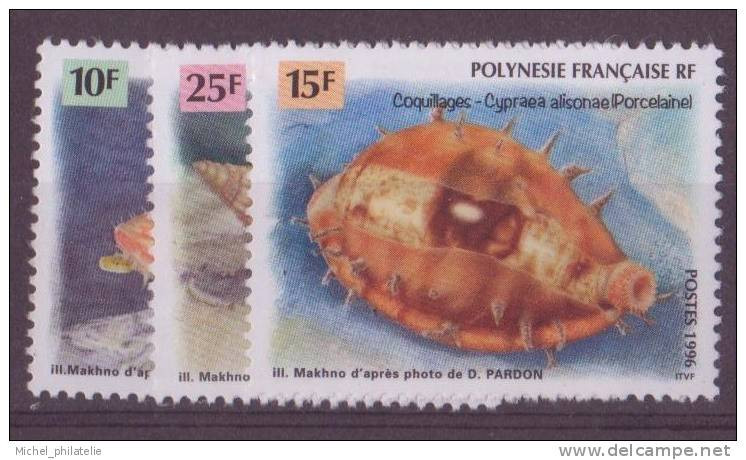 Polynésie - YT N° 503 à 505 ** - Neuf Sans Charnière - 1996 - Neufs