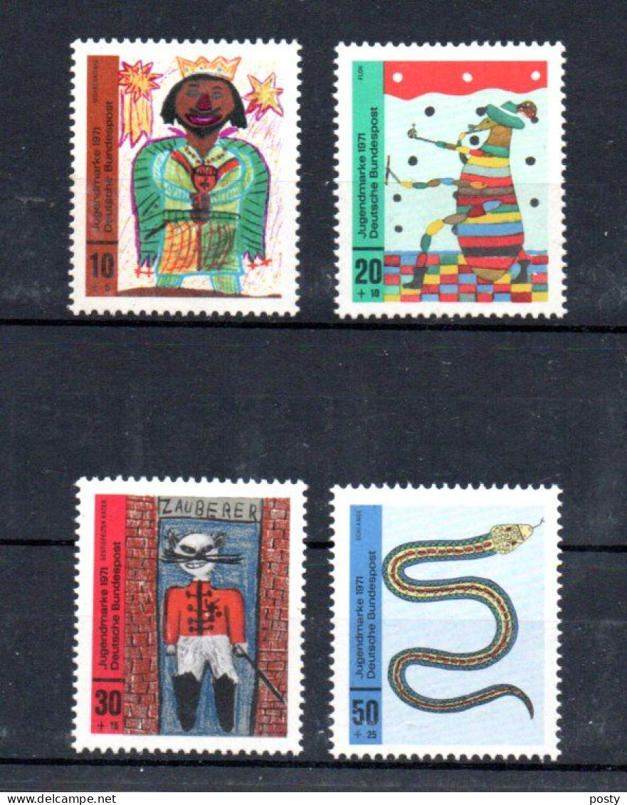 ALLEMAGNE - GERMANY - 1971 - BIENFAISANCE - CHARITY - DESSINS D'ENFANTS - CHILDRENS DRAWINGS - - Unused Stamps