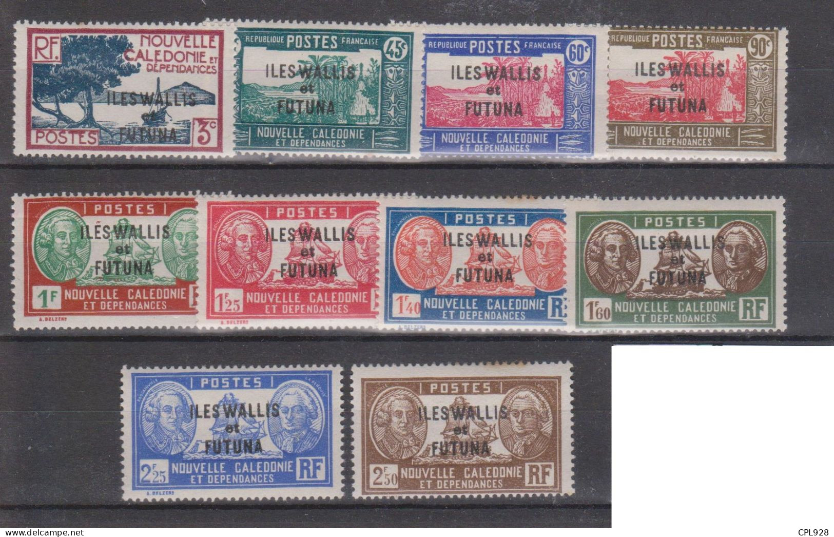 Wallis Et Futuna N° 77 à 86 Avec Charnières - Unused Stamps