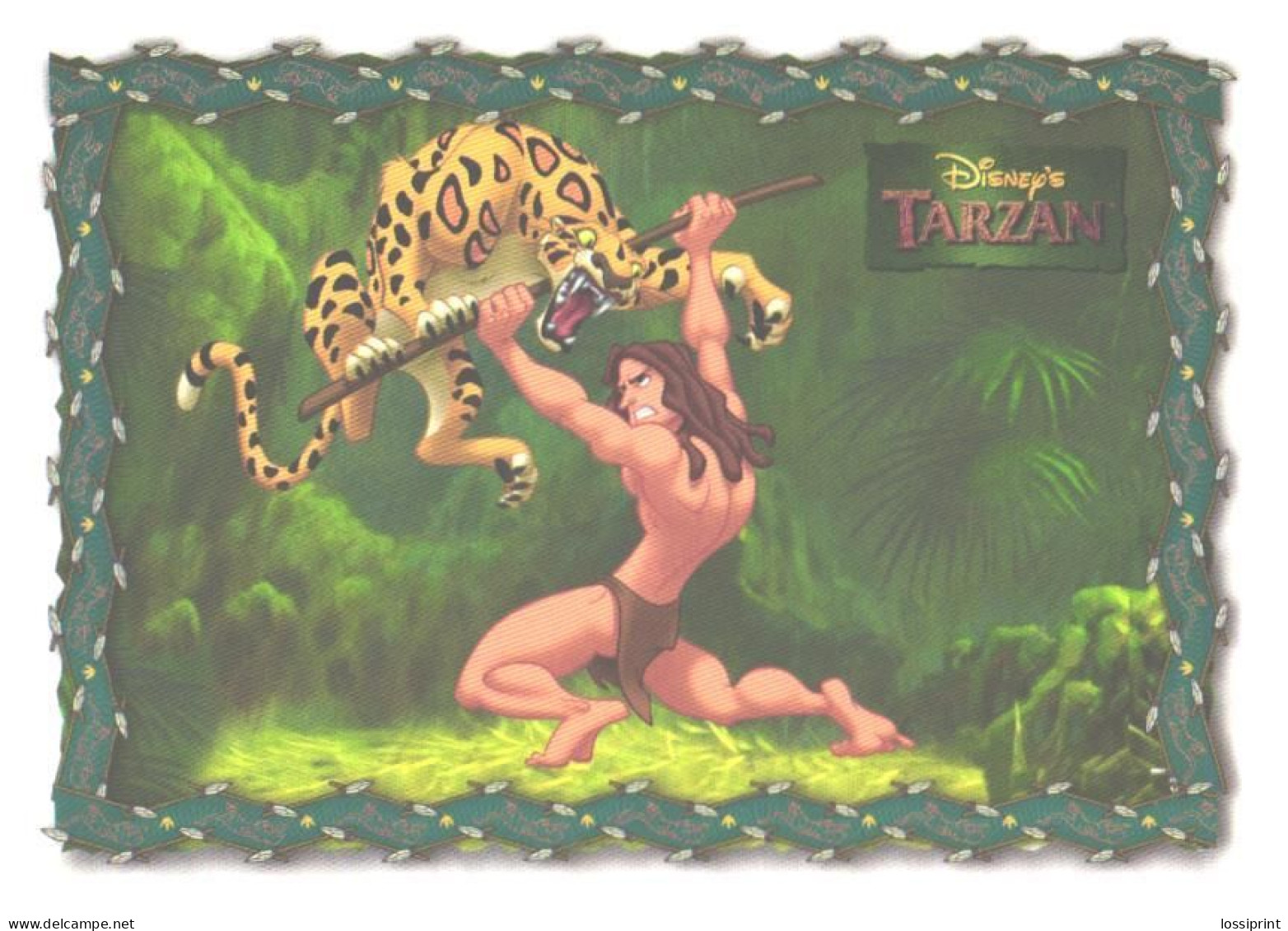 Disney, Tarzan Fighting Against Leopard - Altri & Non Classificati
