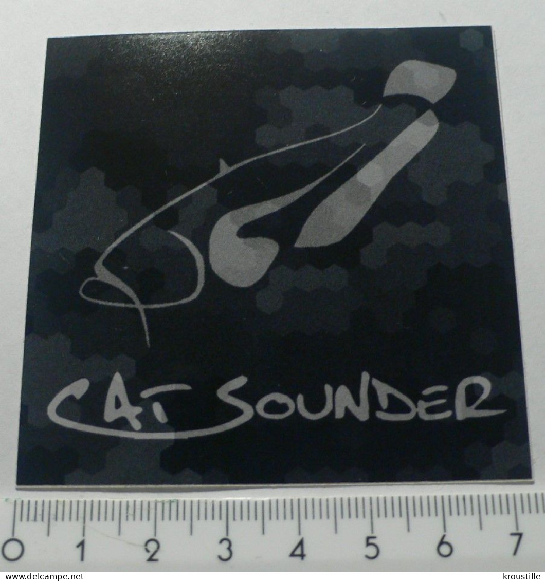 THEME PECHE : AUTOCOLLANT CAT SOUNDER - Stickers