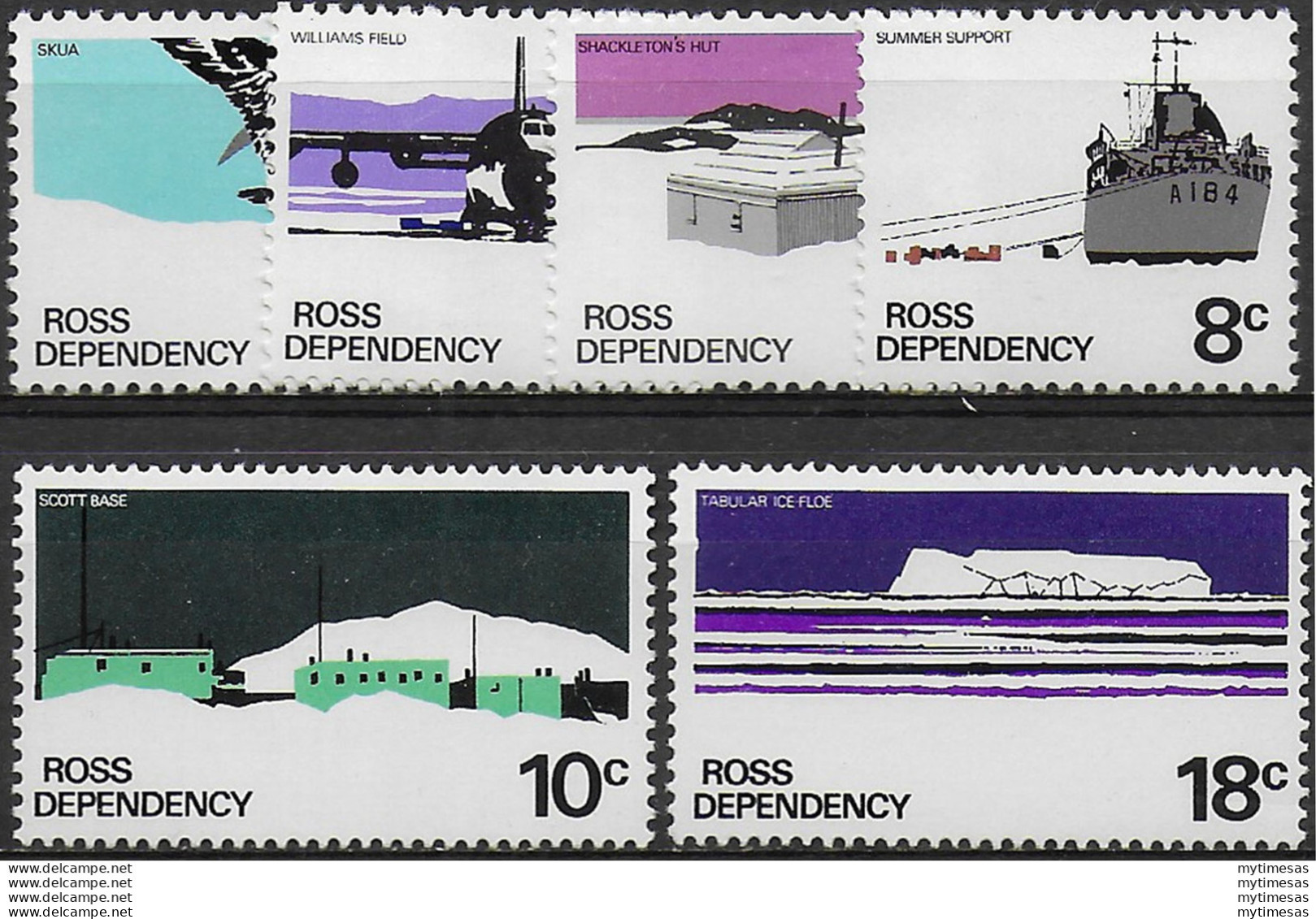 1972 Ross Dependency Landscapes 6v. MNH SG. N. 9a/14a - Autres & Non Classés