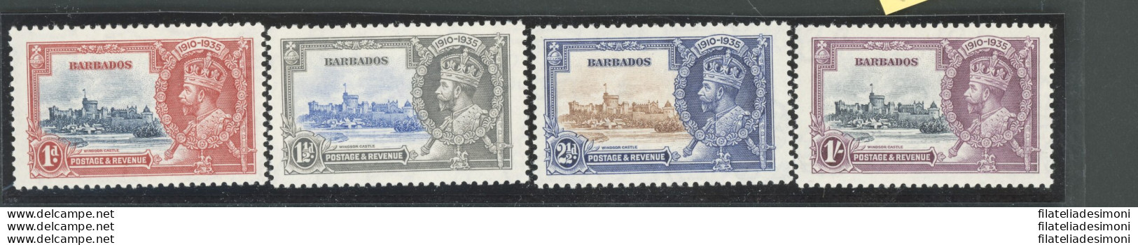 1935 BARBADOS, Stanley Gibbons N. 241-44 - Silver Jubilee - MNH** - Otros & Sin Clasificación