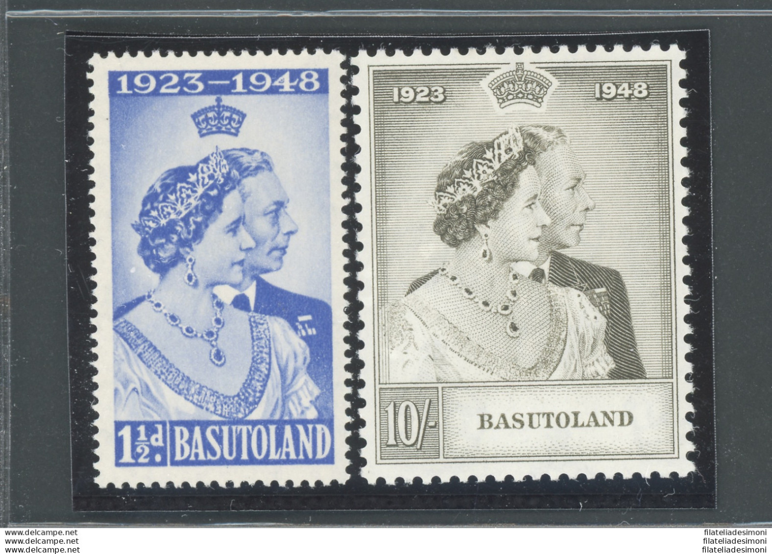 1948 Basutoland - Stanley Gibbons N. 36-37 - Royal Silver Wedding - MNH** - Autres & Non Classés