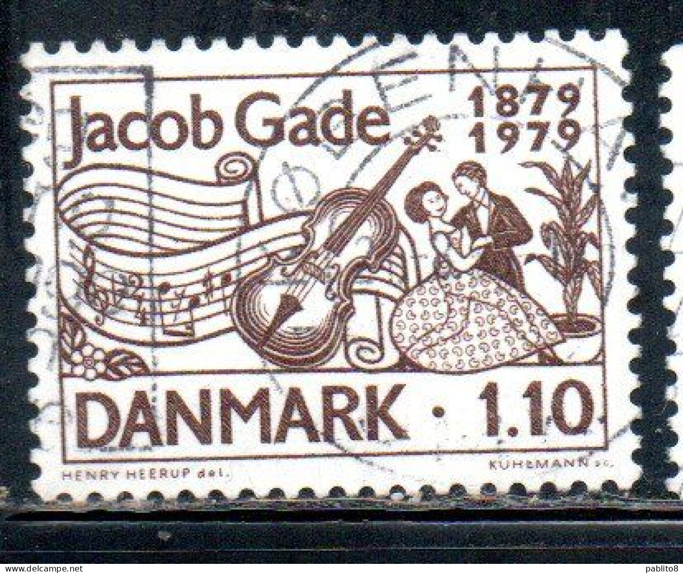 DANEMARK DANMARK DENMARK DANIMARCA 1979 JACOB GADE COMPOSER SCORE VIOLIN 1.10k USED USATO OBLITERE' - Gebraucht