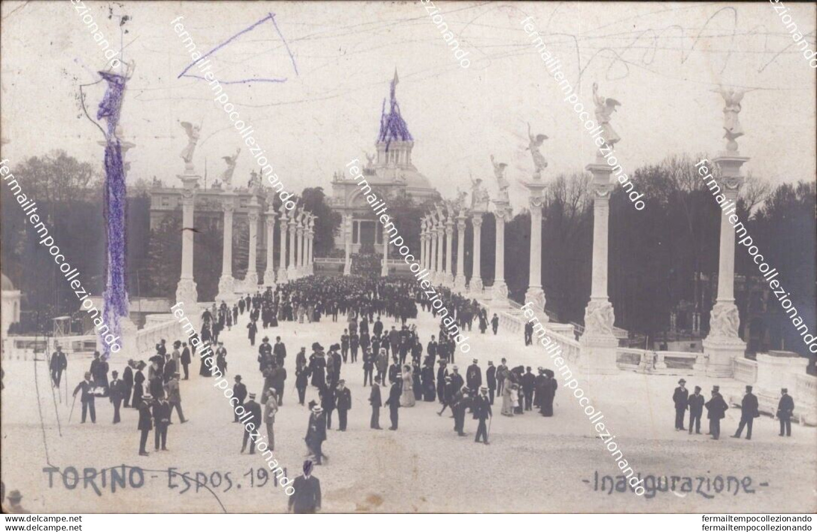 Cm596 Cartolina Torino Esposizione 1911 Inaugurazione Piemonte 1911 - Sonstige & Ohne Zuordnung