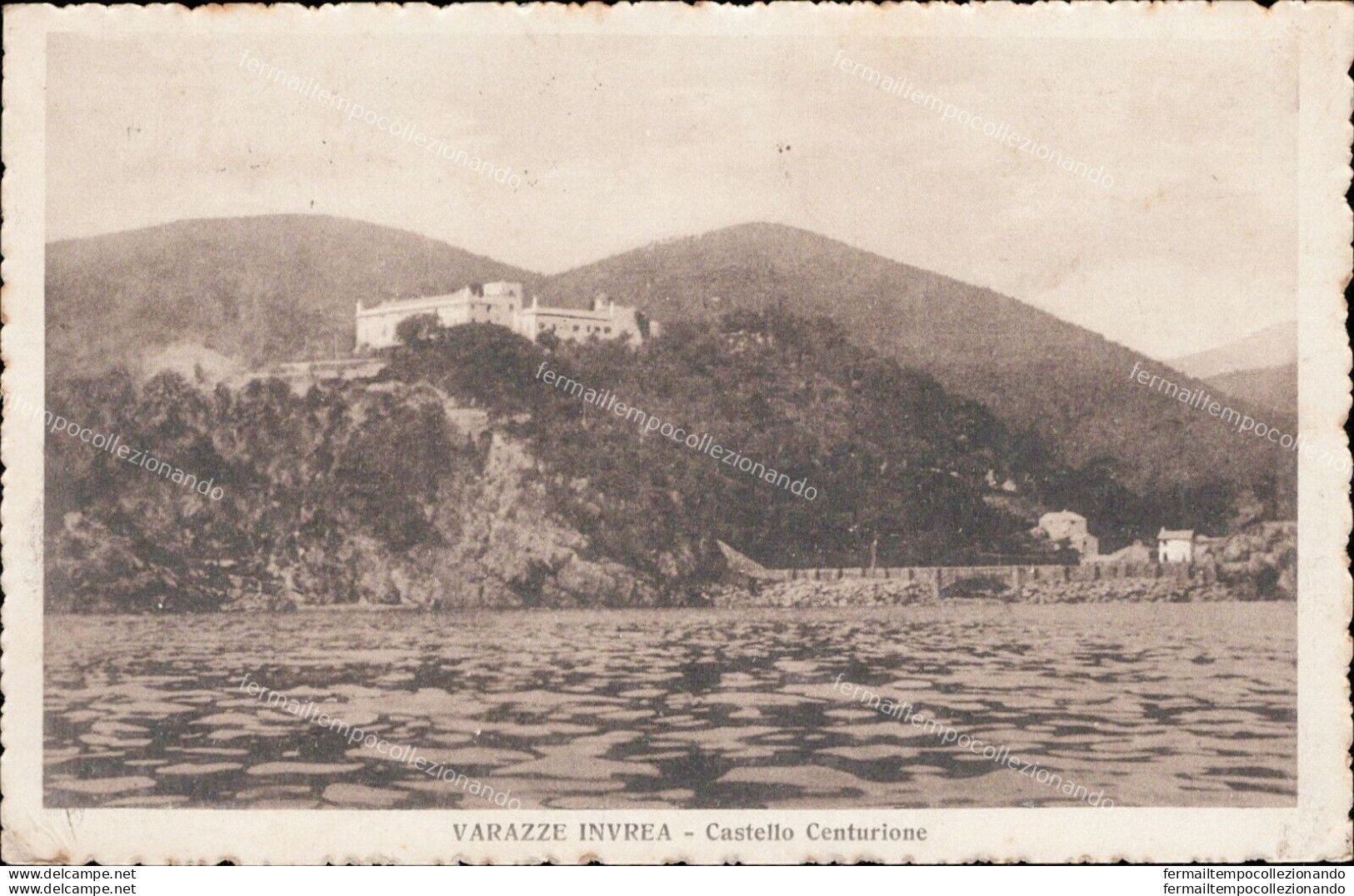 Ai267 Cartolina Varazze Invrea Castello Centurione 1933 Provincia Di Savona - Savona