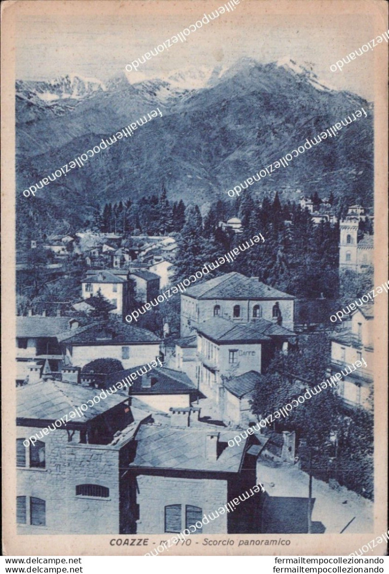 Cm639 Cartolina Coazze Scorcio Panoramico Provincia Di Torino Piemonte  1938 - Other & Unclassified