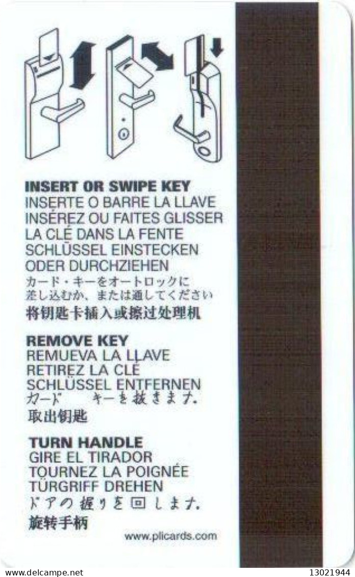 STATI UNITI  KEY HOTEL  Crowne Plaza - Philosophy Follow Through (PLIcards) - Cartes D'hotel