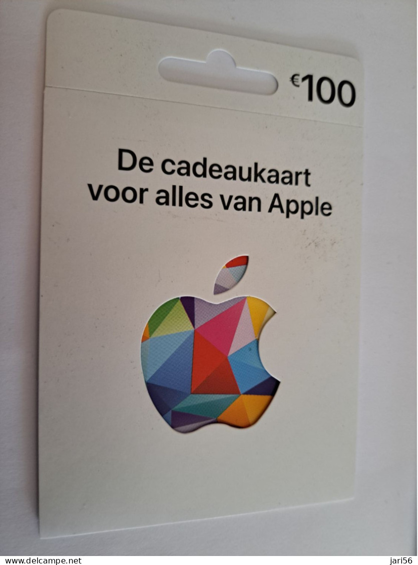 CADEAU   GIFT CARD  /  APPLE  / CARD ON BLISTER  /  DIFFERENT €  100,- /  CARD   / NOT LOADED MINT CARD ** 16672 ** - Gift Cards