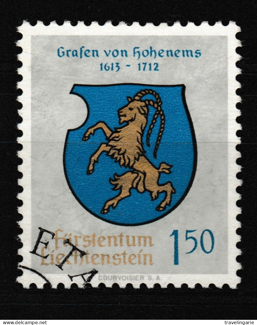 Liechtenstein 1964 Coat Of Arms County Hohenems 1F50 Used - Francobolli