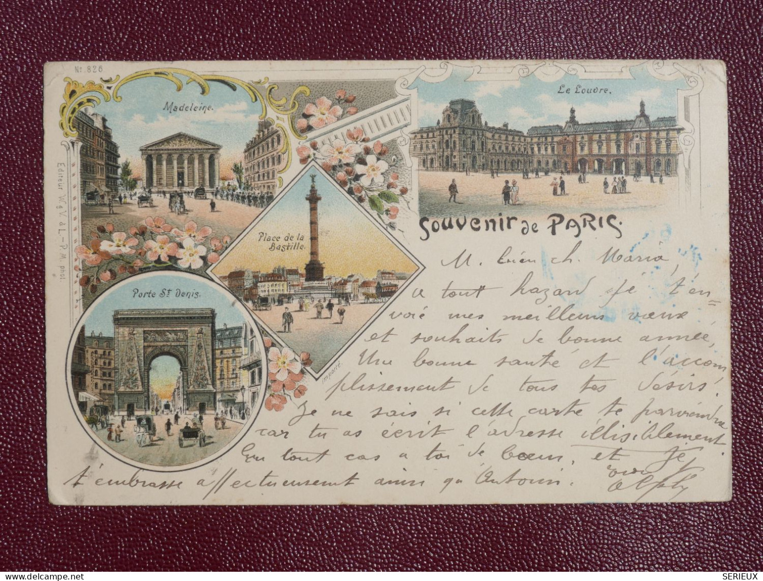 FRANCE CARTE BIJOUTERIE RR 1899 PARIS A VIENNE AUTRICHE +SAGE 10C BORD DE FEUILLE + AFF. INTERESSANT. DP8 - 1877-1920: Semi Modern Period