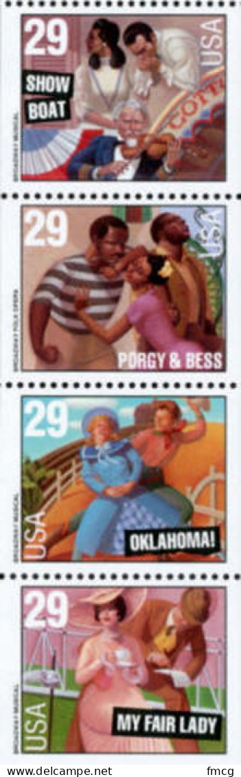 1994 29 Cents Broadway Musicals, Booklet Pane Of 4, MNH - Unused Stamps