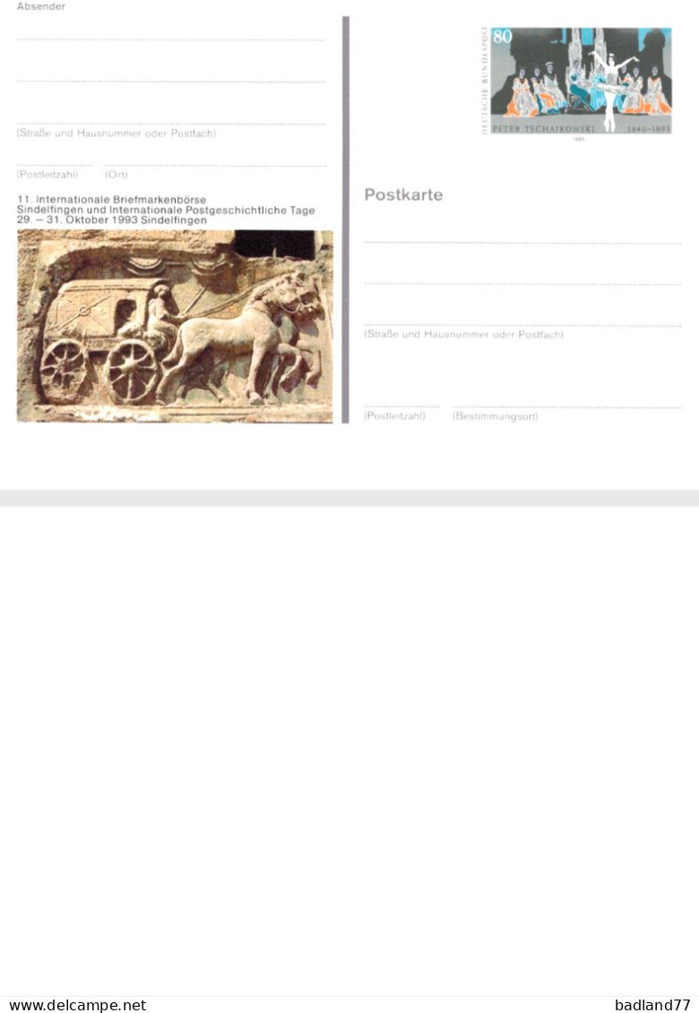 Deutsche Bundespost - Postkarte -  Briefmarke 93 Sindelfingen - Other & Unclassified