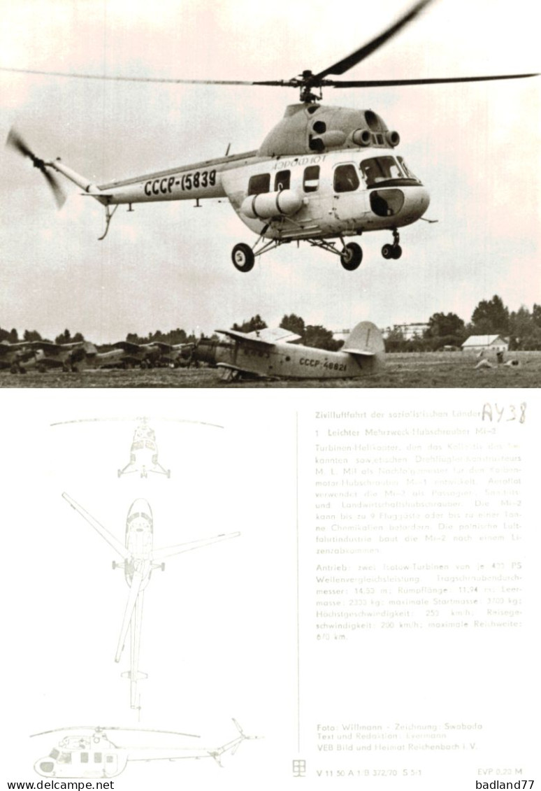 HELICOPTERE - Mil MI-2 -  Zivilluftfahrt Des Sozialistlischen Länder - Helikopters