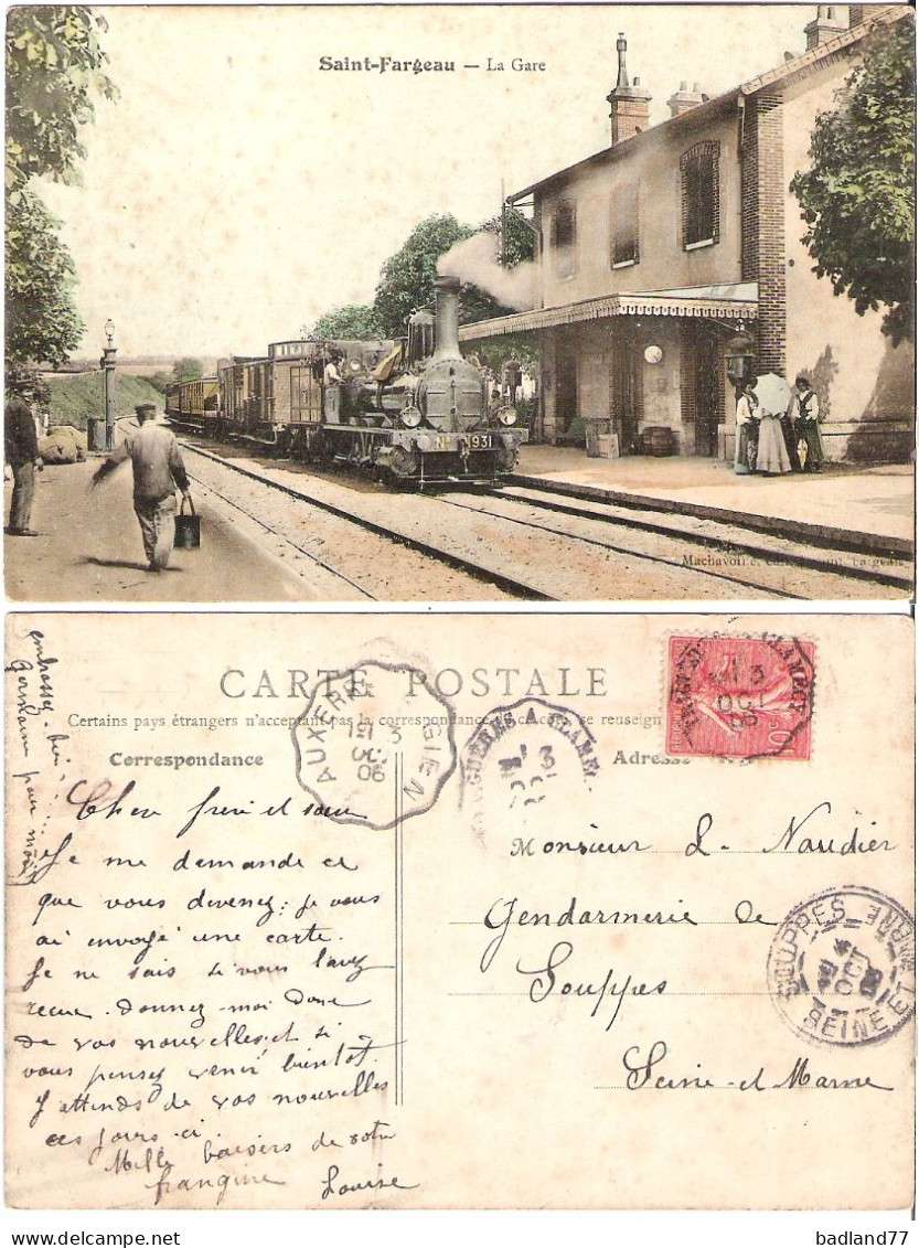 89 - SAINT-FARGEAU - La Gare  (animée-locomotive-vapeur) - Other & Unclassified