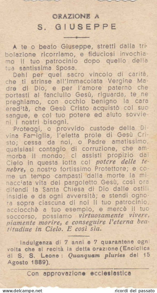 Santino Fustellato S.giuseppe - Devotion Images
