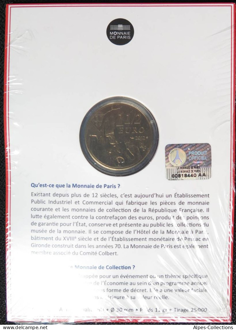 FRX00112.1 - 1€1/2 - 2012 - Football - Paris Saint-Germain - France