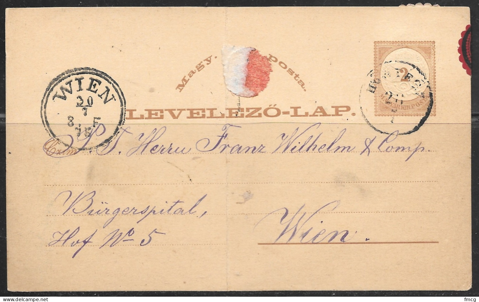 1875 Postal Card Mailed From Wein - Lettres & Documents