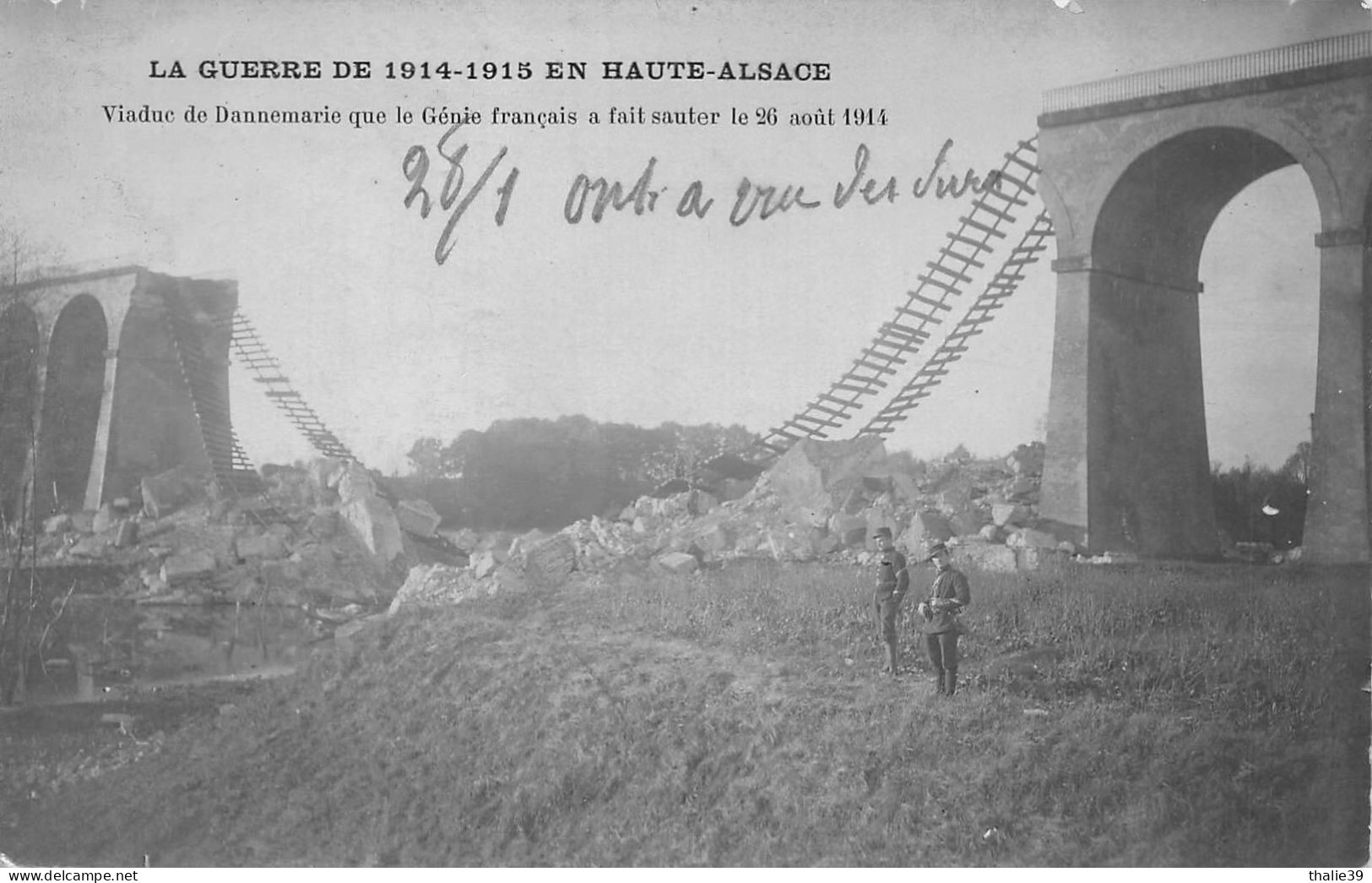 Dannemarie Viaduc Génie Thème Train Gare Guerre 1914 - Dannemarie