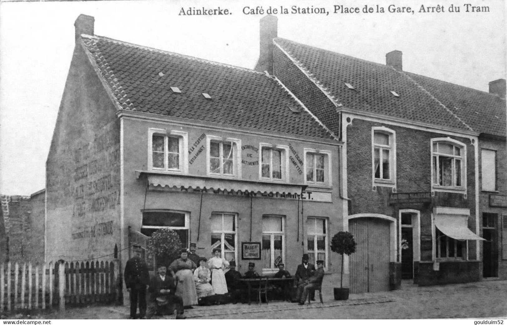 Adinkerke : Café De La Station, Place De La Gare, Arrèt Du Tram - Otros & Sin Clasificación