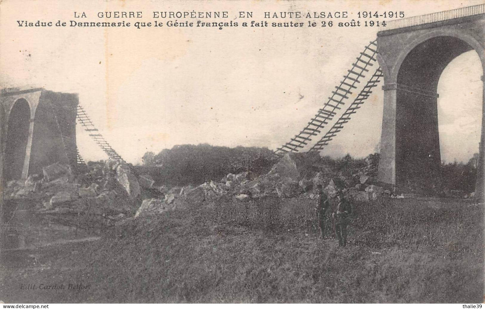 Dannemarie Viaduc Génie Thème Train Gare Guerre 1914 - Dannemarie