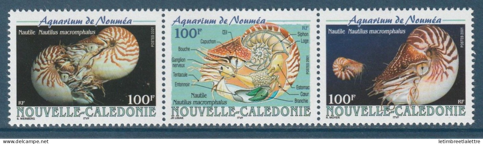 Nouvelle Calédonie - YT N° 840 à 842 ** - Neuf Sans Charnière - 2001 - Ungebraucht