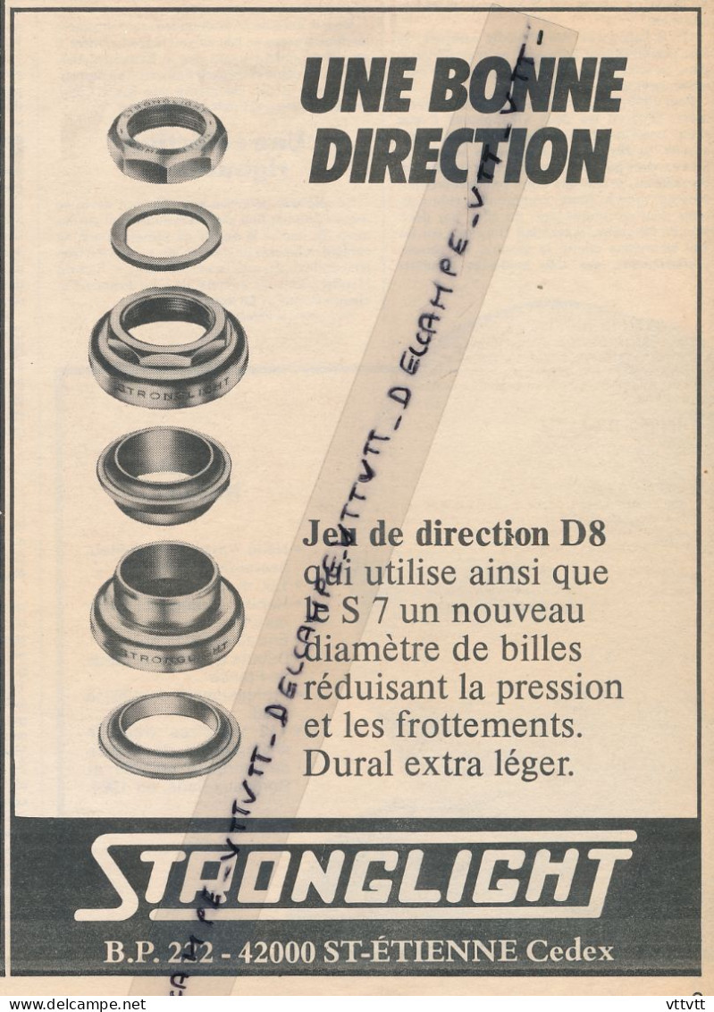 Ancienne Publicité (1980) : STRONGLIGHT, Jeu De Direction D8, Dural Extra Léger, Saint-Etienne - Pubblicitari