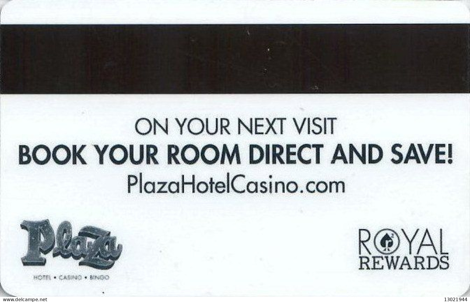 STATI UNITI  KEY HOTEL  Plaza Las Vegas Royal Rewards - Cartes D'hotel