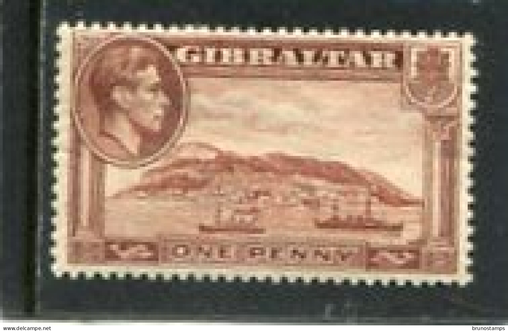 GIBRALTAR - 1938  1d  THE ROCK   PERF  13  MINT - Gibraltar