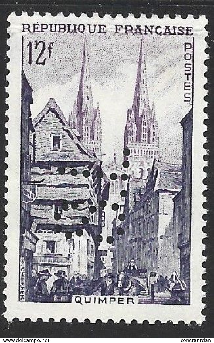 FRANCE N° 979 15F VIOLET ET BLANC  QUIMPER PERFORE ST NEUF SANS CHARNIERE - Neufs