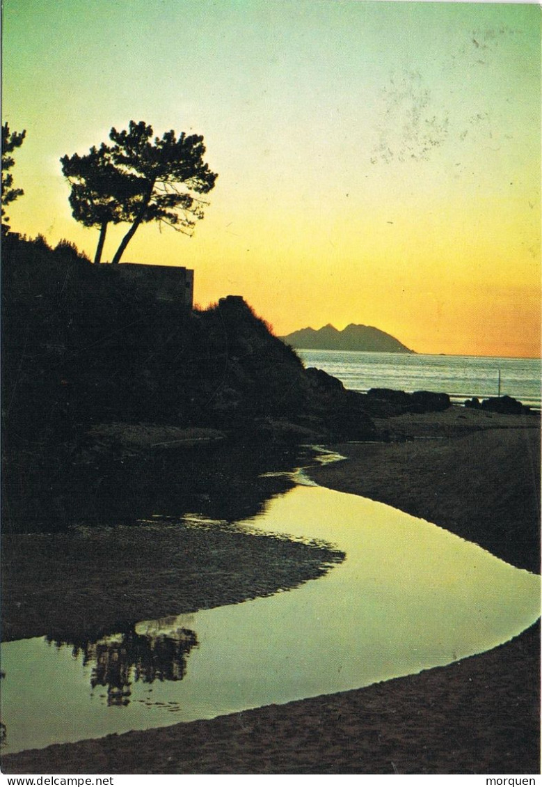 55169. Postal LA GUARDIA (Pontevedra) 1975. Puesta De Sol En Galicia - Lettres & Documents