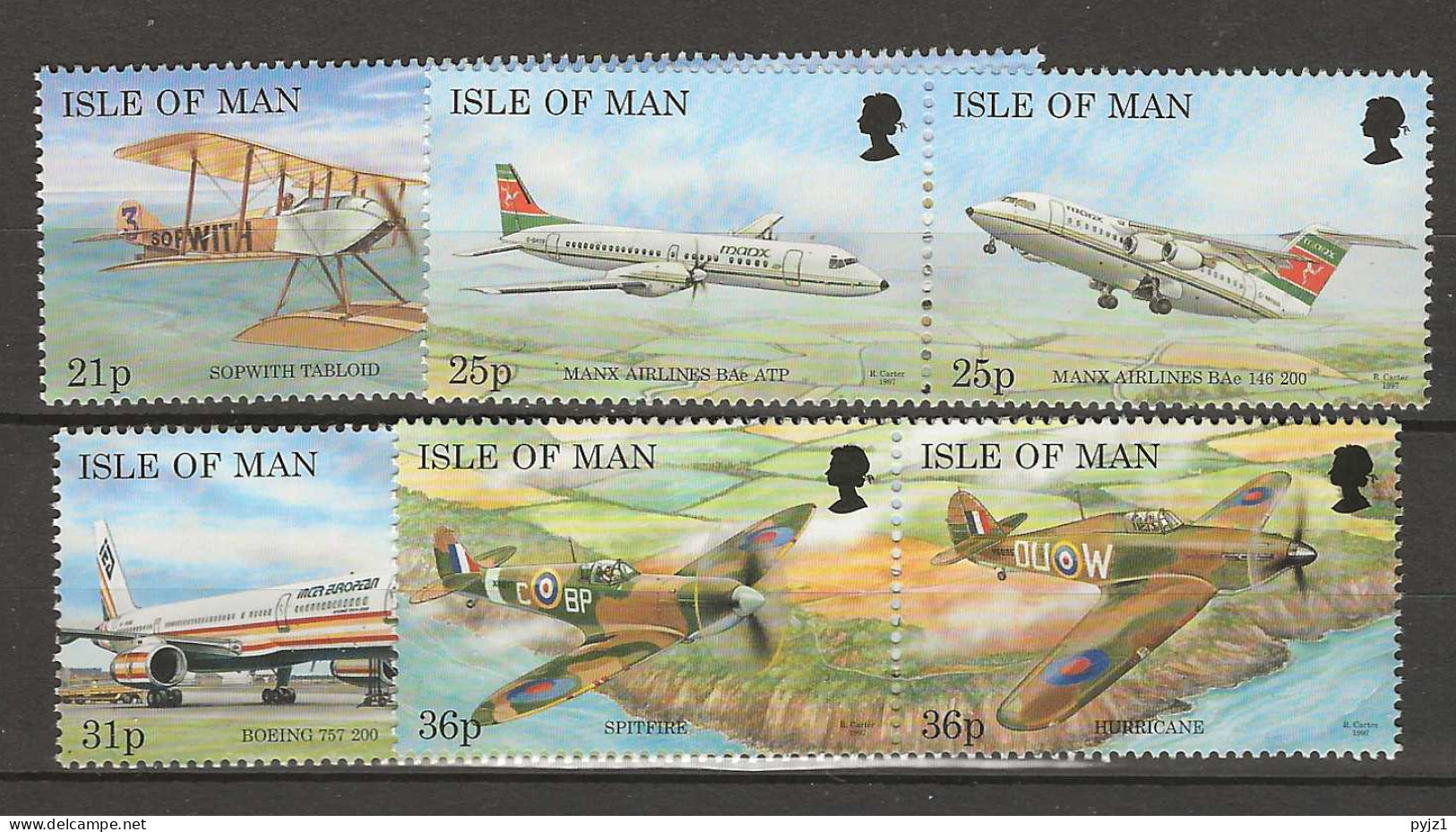 1997 MNH Isle Of Man Mi 722-29 Postfris** - Isola Di Man