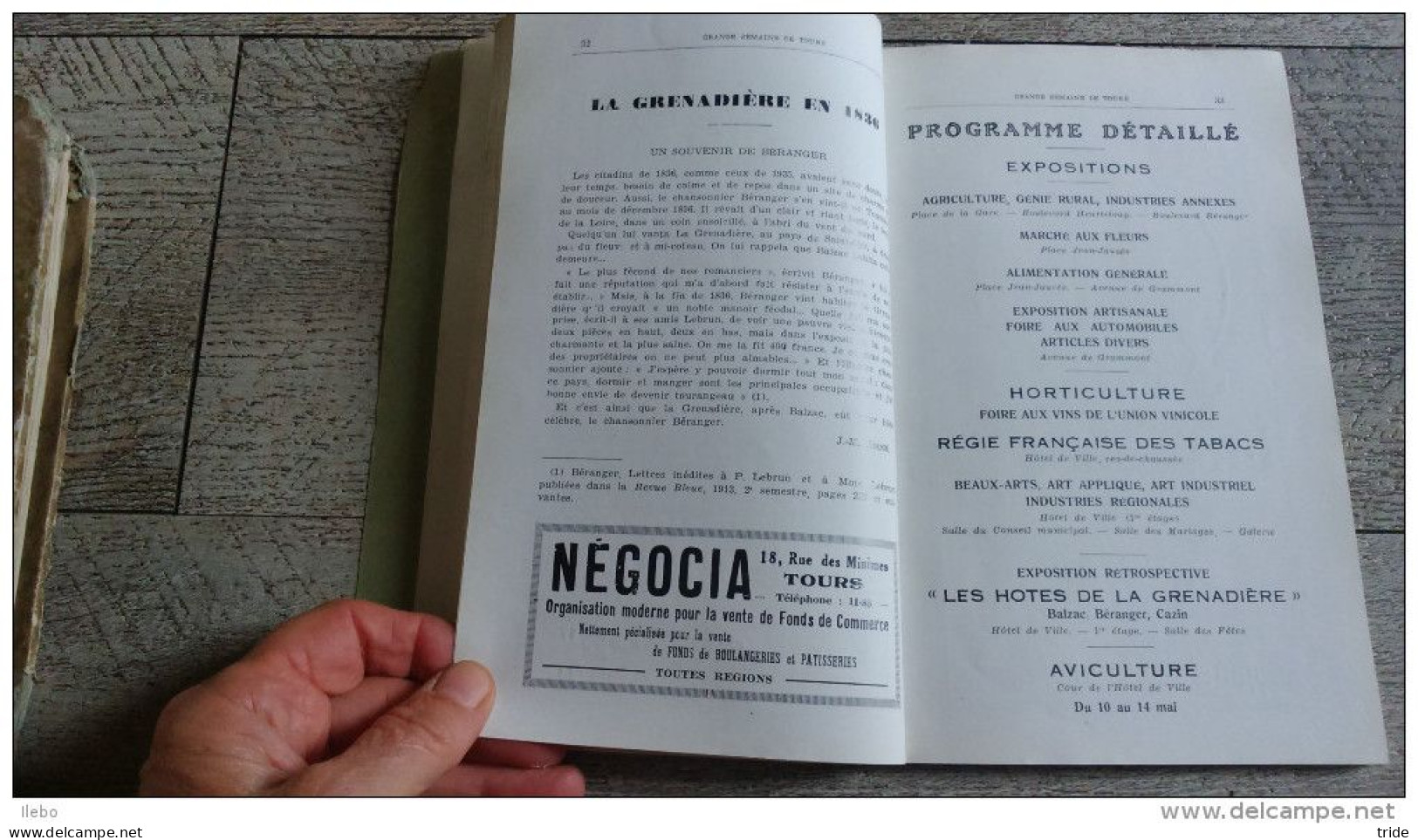 lot grande semaine de tours les foires horace hennion l'image de l'enfant de la femme buvard 1939 catalogue